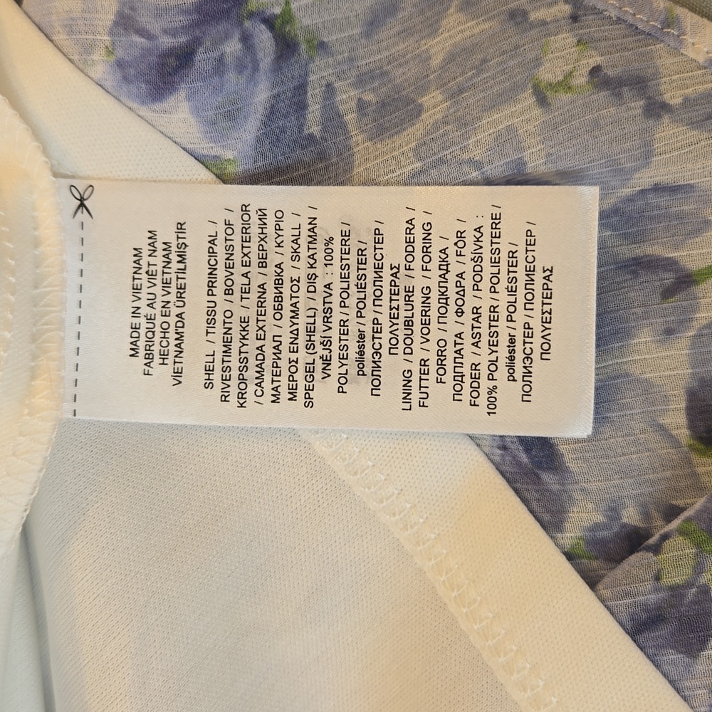 NWT Ralph Lauren Blue Floral Dress  Size 4 - Picture 9 of 10